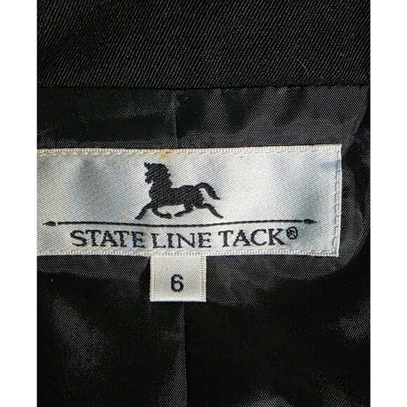 State Line Tack Wool Riding Show Coat Women's Size 6 Black - Picture 4 of 5